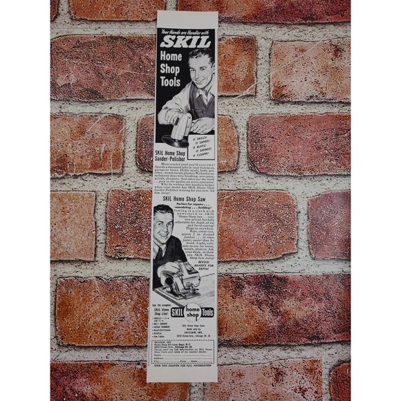 1950 Skill Home Shop‎ Tools Happy Husband MCM Retro Vtg Print Ad Skilsaw Chicago - Picture 6 of 7